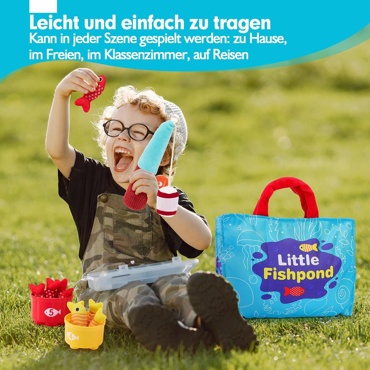 Angelspiel für Kinder ab 1 Jahr – Montessori Lernspielzeug Spileo