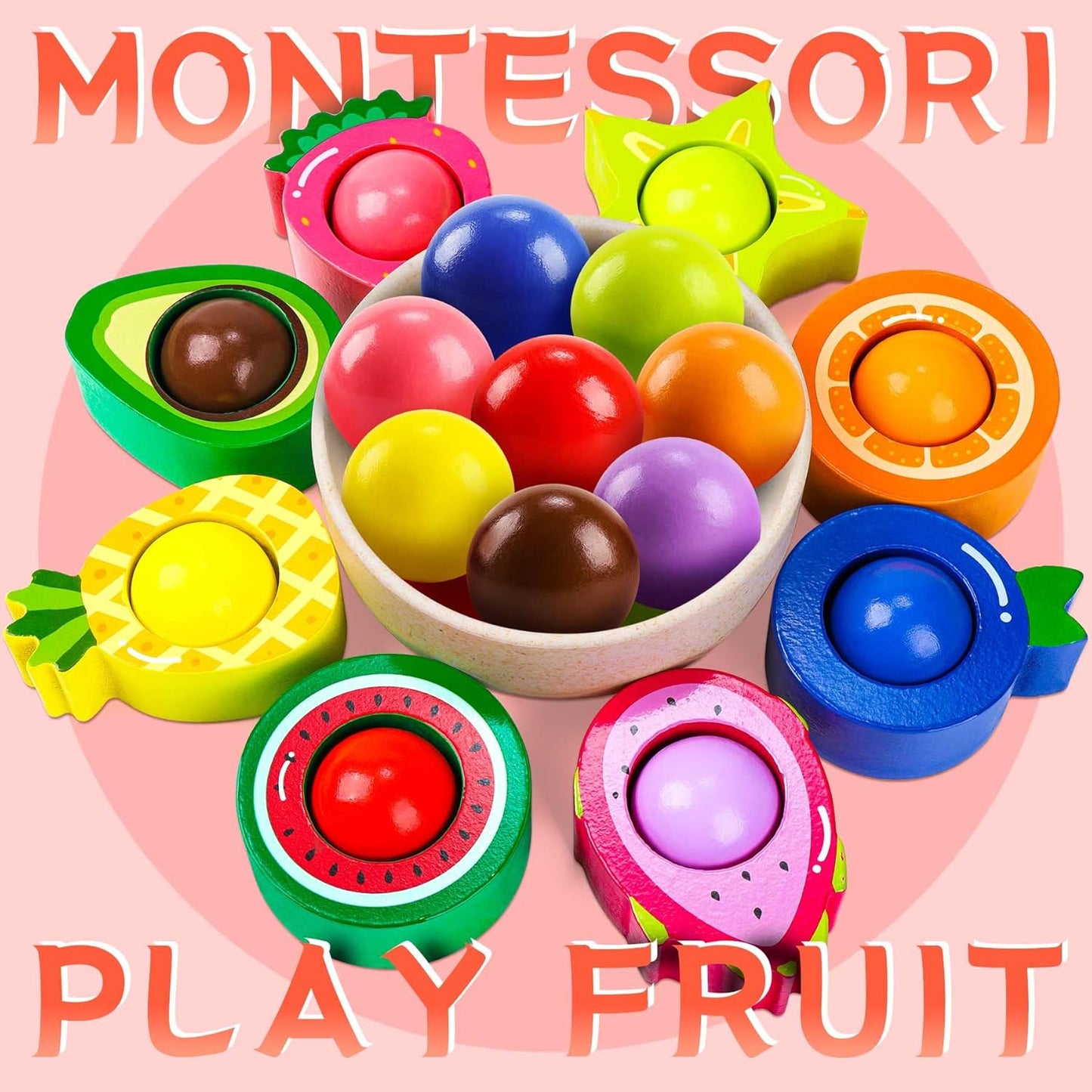 Baby Motorikspielzeug Obst Holzspielzeug