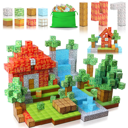 Magnetische Bausteine – Montessori Magnetbausteine ab 3 Jahre für Jungen & Mädchen