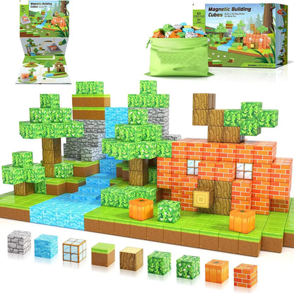 Magnetbausteine – Pumpkin Forst Magnetwelt Set für Kinder ab 3 Jahre Spileo
