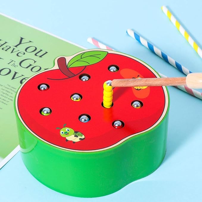 Holz-Montessori-Spielzeug zum Insektenfangen – pädagogisches Lernspielzeug für Kleinkinder ab 1 Jahr, ideal als Geschenk für Jungen und Mädchen