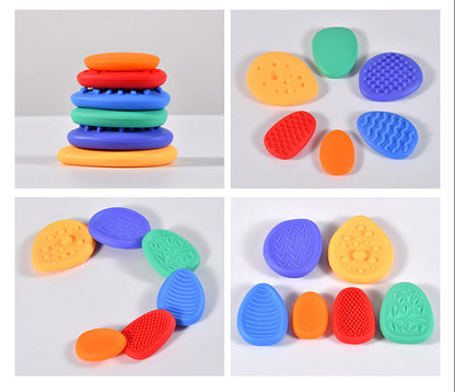 6er-Set Sensorik-Steine – Beruhigendes Fidget-Spielzeug zur Stress- und Angstbewältigung bei ADHS & Autismus