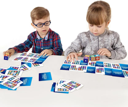 3D-Logikspiel für Kinder & Erwachsene – 80 Aufgaben in 4 Schwierigkeitsstufen – Pädagogisches Denkspiel ab 6 Jahren, kompakt für unterwegs