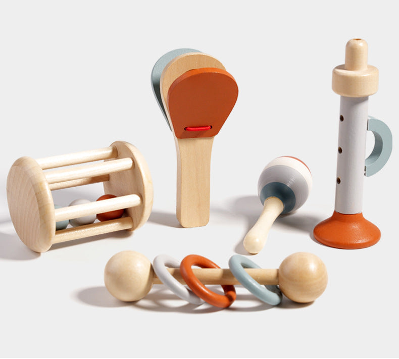 Holz-Musikinstrumente für Kinder – Percussion-Set aus Holz für Kleinkinder und Vorschulkinder zur frühen musikalischen Förderung