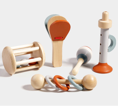 Holz-Musikinstrumente für Kinder – Percussion-Set aus Holz für Kleinkinder und Vorschulkinder zur frühen musikalischen Förderung