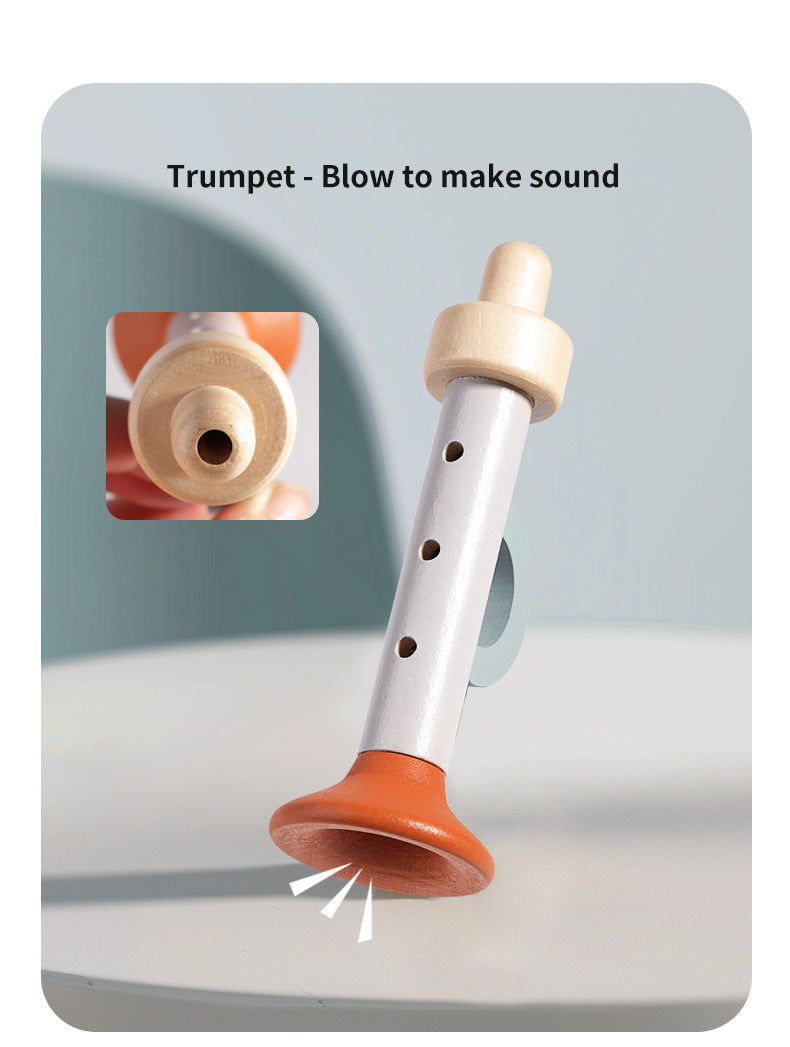 Holz-Musikinstrumente für Kinder – Percussion-Set aus Holz für Kleinkinder und Vorschulkinder zur frühen musikalischen Förderung
