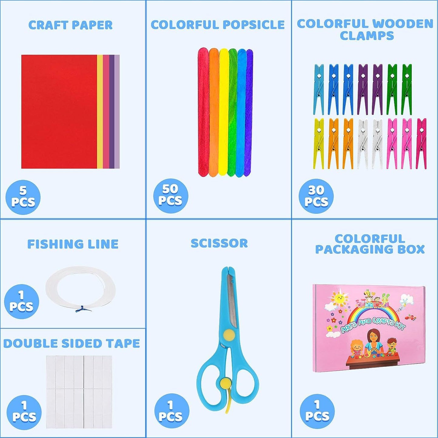 3200+ Teile Bastelset für Kinder 4–12 Jahre – 12 DIY-Bastelideen, Aufbewahrungskiste, Kreativset für Mädchen