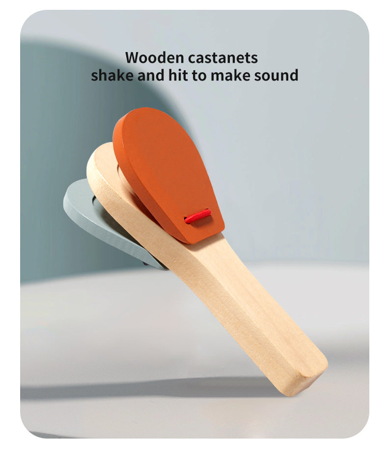 Holz-Musikinstrumente für Kinder – Percussion-Set aus Holz für Kleinkinder und Vorschulkinder zur frühen musikalischen Förderung