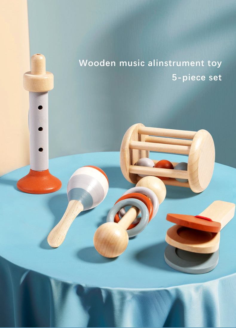 Holz-Musikinstrumente für Kinder – Percussion-Set aus Holz für Kleinkinder und Vorschulkinder zur frühen musikalischen Förderung