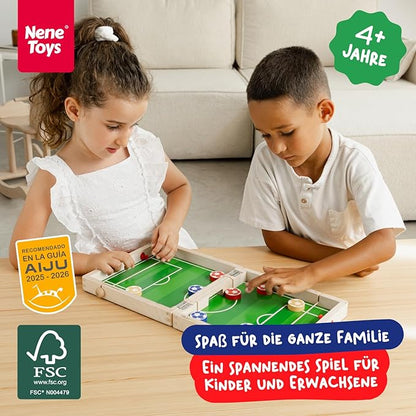 Sling Puck Brettspiel aus FSC-Holz – Geschicklichkeitsspiel für 2 Spieler ab 4 Jahren – Ideales Reisespiel und Geschenk für Jungen & Mädchen von 4–12 Jahren