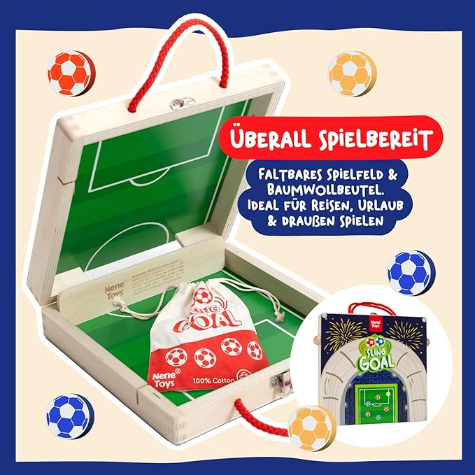 Sling Puck Brettspiel aus FSC-Holz – Geschicklichkeitsspiel für 2 Spieler ab 4 Jahren – Ideales Reisespiel und Geschenk für Jungen & Mädchen von 4–12 Jahren