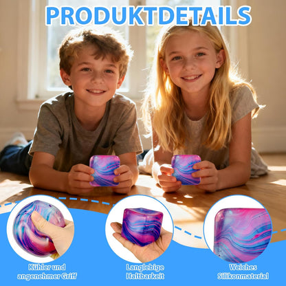 Weiche Druckspielzeuge – 5 cm großer Anti-Stress-Würfel für Erwachsene & Kinder, ideal bei Autismus & Stressabbau, langlebig & sicher (4 Stück)