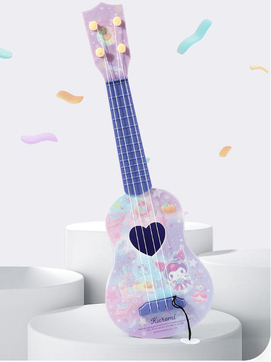 Blaue Kindergitarre aus Holz mit stimmbaren Nylonsaiten und Dino-Motiv – für Jungen und Mädchen ab 3 Jahren