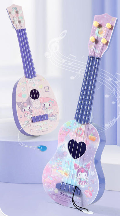 Blaue Kindergitarre aus Holz mit stimmbaren Nylonsaiten und Dino-Motiv – für Jungen und Mädchen ab 3 Jahren