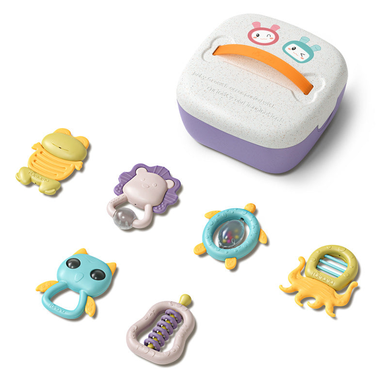 Baby Rasseln Neugeborene – Sensorisches Schüttelspielzeug mit Tierhandglocken für 3–12 Monate, inkl. Aufbewahrungsbox, ideal als Weihnachtsgeschenk für Jungen und Mädchen