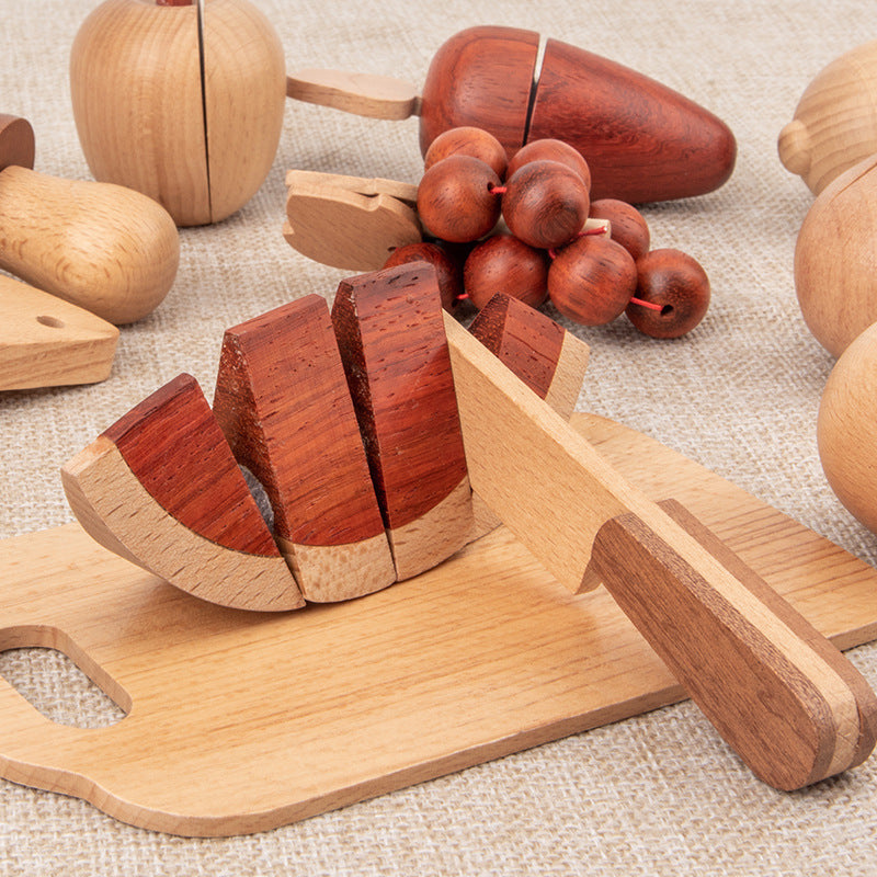 Holz-Spielküche mit Zubehör – Typisches englisches Frühstück aus Massivholz, pädagogisches Rollenspiel für Kinder