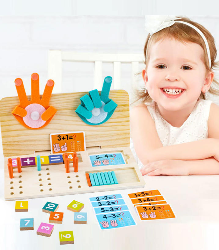 Montessori Lernspielzeug ab 4 Jahren – Pädagogisch wertvolles Holzspielzeug zum Rechnen und Zahlenlernen für Vorschulkinder, ideales Geschenk zu Geburtstag und Neujahr