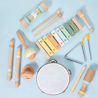 11-in-1 Montessori Musikinstrumente aus Holz für Kinder