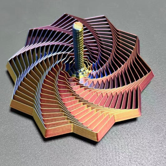 D Fidget Stern Needoh Style – Buntes Anti-Stress Sensorik Spielzeug mit Griff, Drehbarer Fraktal Stern für Büro & Stressabbau Spileo