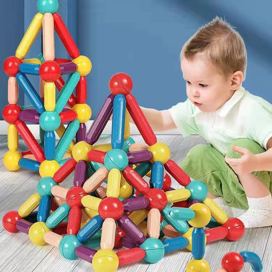 Magnetspielzeug für 3-jährige Jungen und Mädchen, Montessori-Spielzeug für Kleinkinder, Kinder, magnetische Blöcke, zum Selberbauen, Lernspielzeug, Geschenk, Starter-Set - Spileo