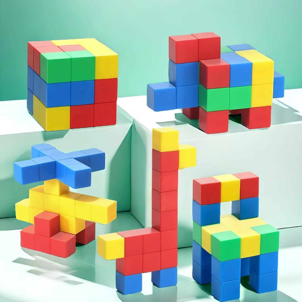 Magnetic Blocks, Magnet Building Cubes for Toddlers Ages 3-5, STEM Educational Sensory Autism Montessori Preschool Toys, Gifts for Kids Ages 4-8 Year Old Boys and Girls - Spileo