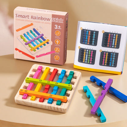 Pädagogisches Holz Regenbogen Stapelspiel - Sensorisches Lernspielzeug für Kinder ab 1 Jahr | Ideal für Zuhause & Kindergarten