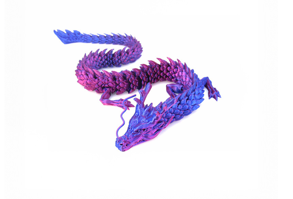 Oszillierendes Design – 45cm 3D-gedruckter Drachen mit Gelenkbewegung | Kreatives Kunsthandwerk - Spileo