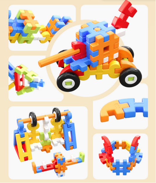 160-teiliger Jumbo-Bausteine-Satz für Kleinkinder – STEM-Bauspielzeug mit ineinander greifenden Bausteinen zur Förderung von Kreativität und Motorik