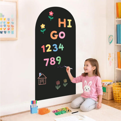 Magnetischer Wandaufkleber für Kinder – 100 x 45 cm, weiß, abziehbar & wiederverwendbar, als Kreidetafel & magnetische Tafel nutzbar