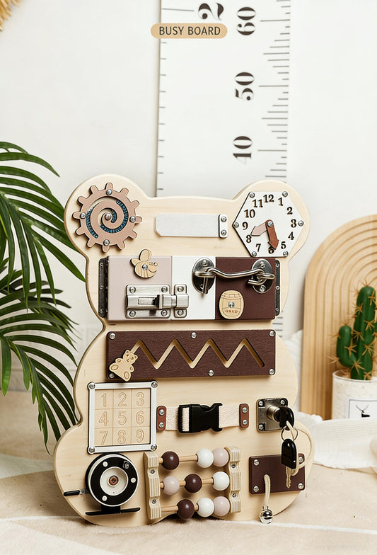 21-in-1 Montessori-Beschäftigungsbrett aus Holz – Sensorisches Lernspielzeug für 1–4-jährige Kinder, ideal für Jungen und Mädchen sowie zur Förderung bei Autismus Spileo