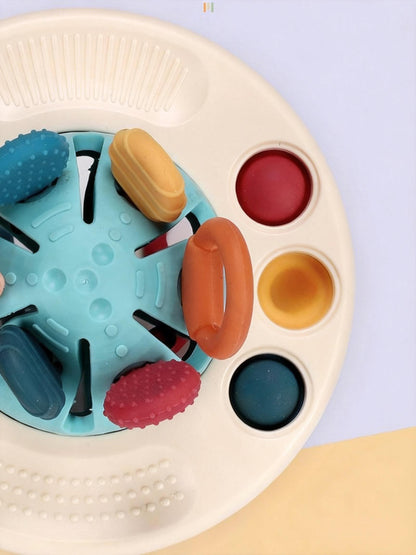 Montessori Sensorik-Spielzeug aus Silikon – Feinmotorik & Sinnesförderung für Kleinkinder ab 18 Monaten, ideal als Reisespielzeug