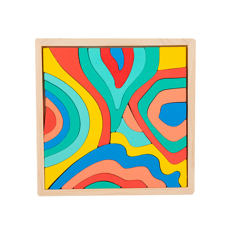 Stapelbares pädagogisches Holzspielzeug – ab 3 Jahren