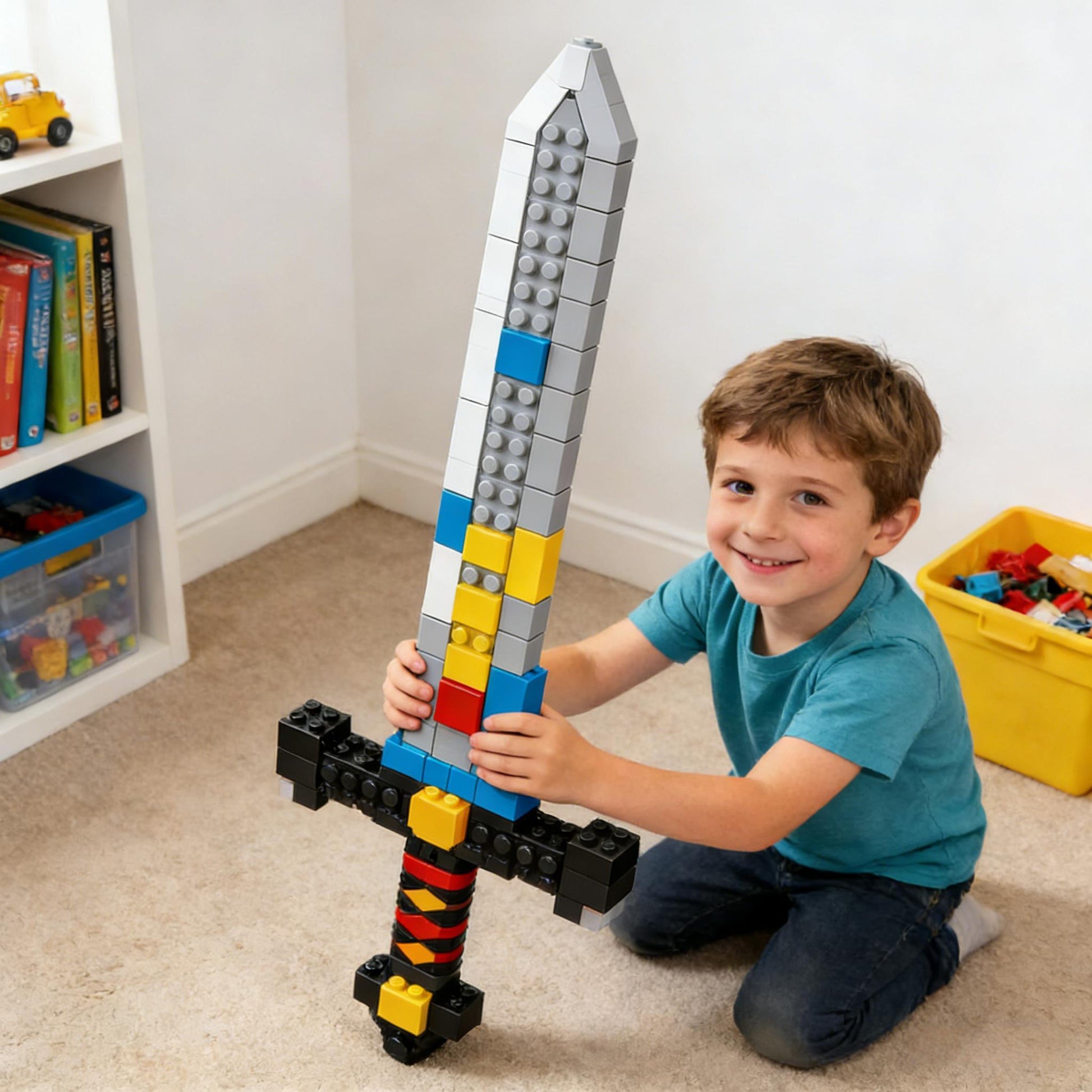 Magnetische Bausteine – Bauen Mine Magnet Welt Magie Schwert Portal Set, Bauspielzeug Magnetische Kacheln für Kinder ab 3 Jahren, Förderspielzeug Kinderspiele Geschenke für Jungen & Mädchen 3-5 5-7 - Spileo