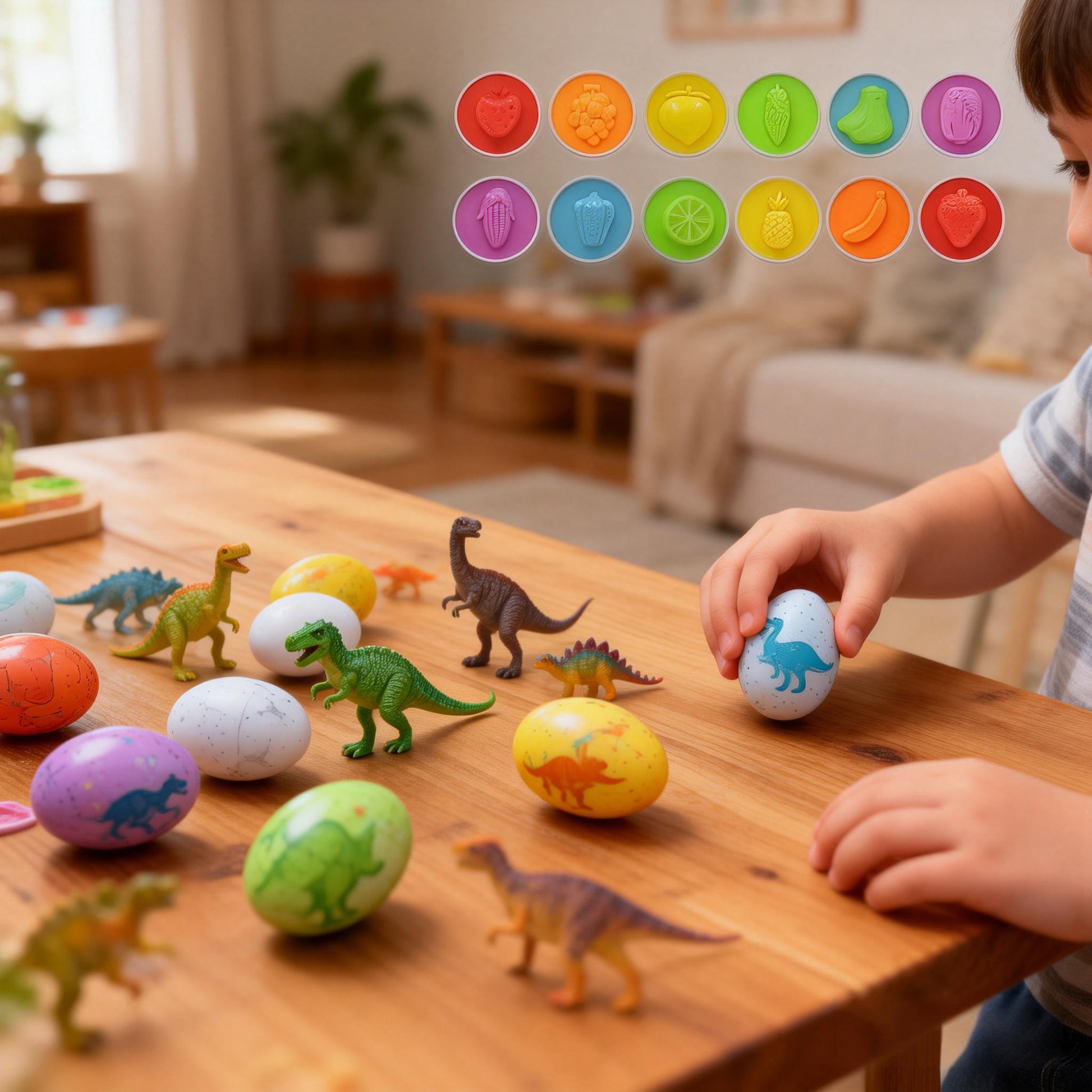 Montessori Eier Spielzeug 12PCS - Farb & Formerkennung Sortierpuzzle für Kinder ab 3 Jahren | Lernspielzeug zur Förderung von Feinmotorik, kognitiver Entwicklung und Geduld | BPA-frei & umweltfreundlich | Perfekt für Oster, Weihnachten & Kindertag - Spileo