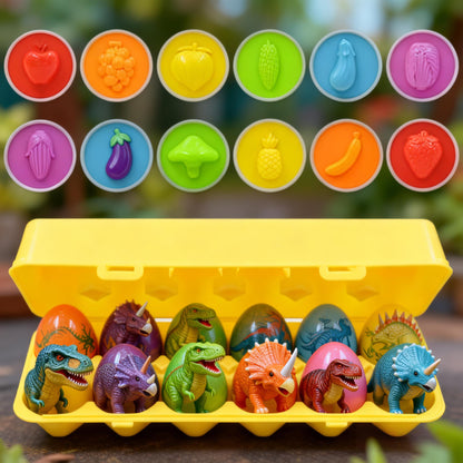 Montessori Eier Spielzeug 12PCS - Farb & Formerkennung Sortierpuzzle für Kinder ab 3 Jahren | Lernspielzeug zur Förderung von Feinmotorik, kognitiver Entwicklung und Geduld | BPA-frei & umweltfreundlich | Perfekt für Oster, Weihnachten & Kindertag - Spileo