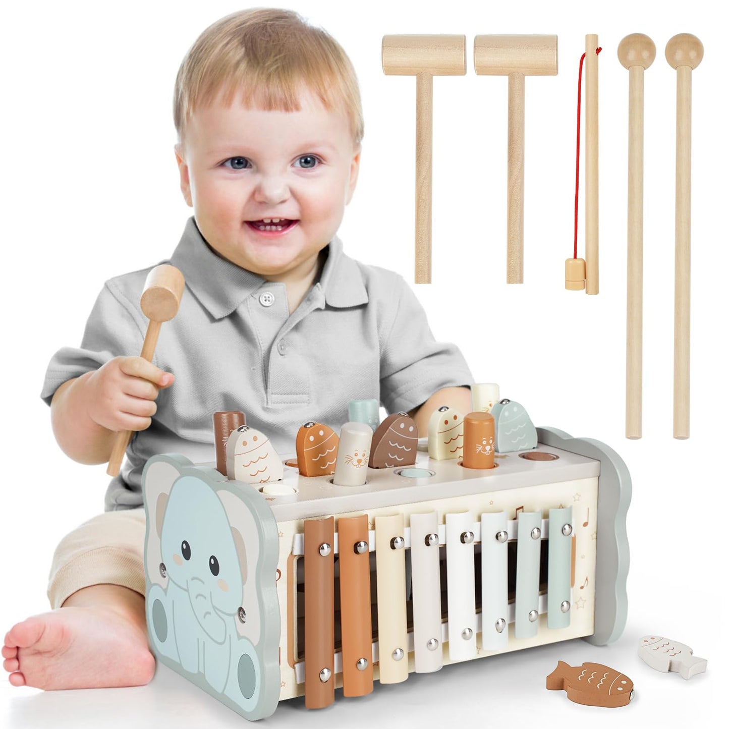 Montessori Hammerspiel aus Holz Spileo