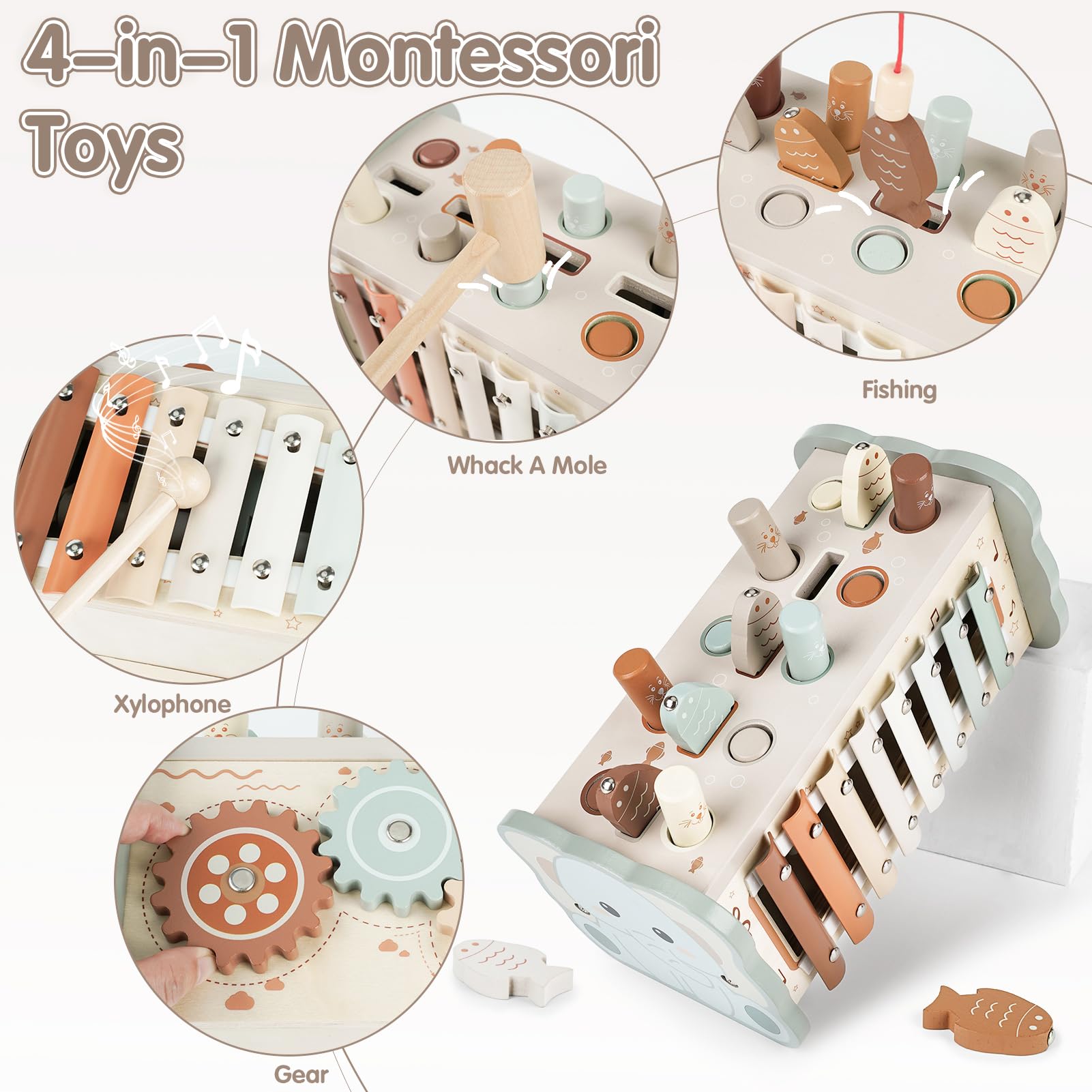 Montessori Hammerspiel aus Holz Spileo