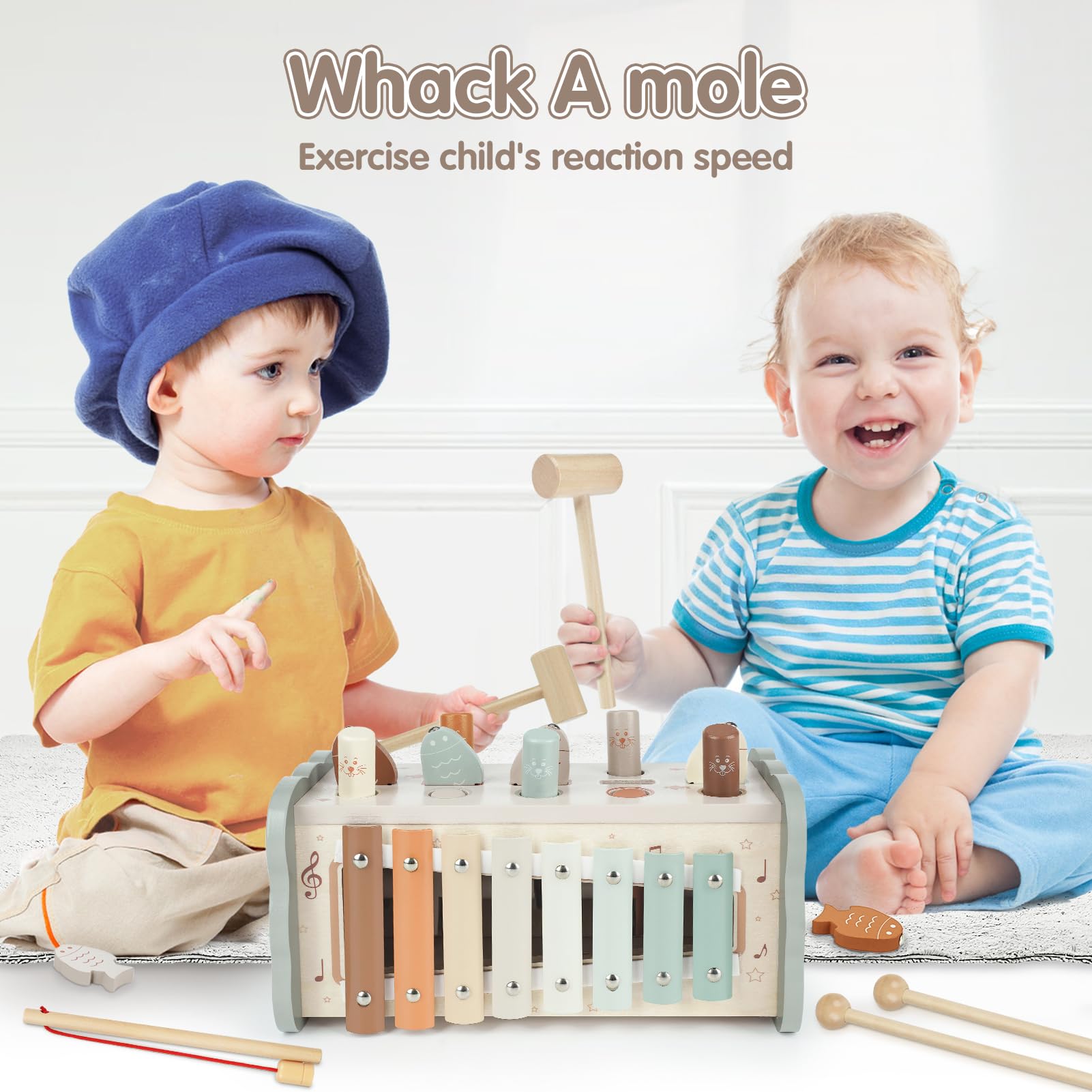 Montessori Hammerspiel aus Holz Spileo