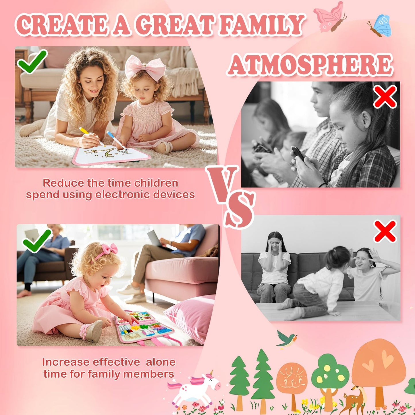9-in-1 Activity Board für Kinder Mädchen Jungen