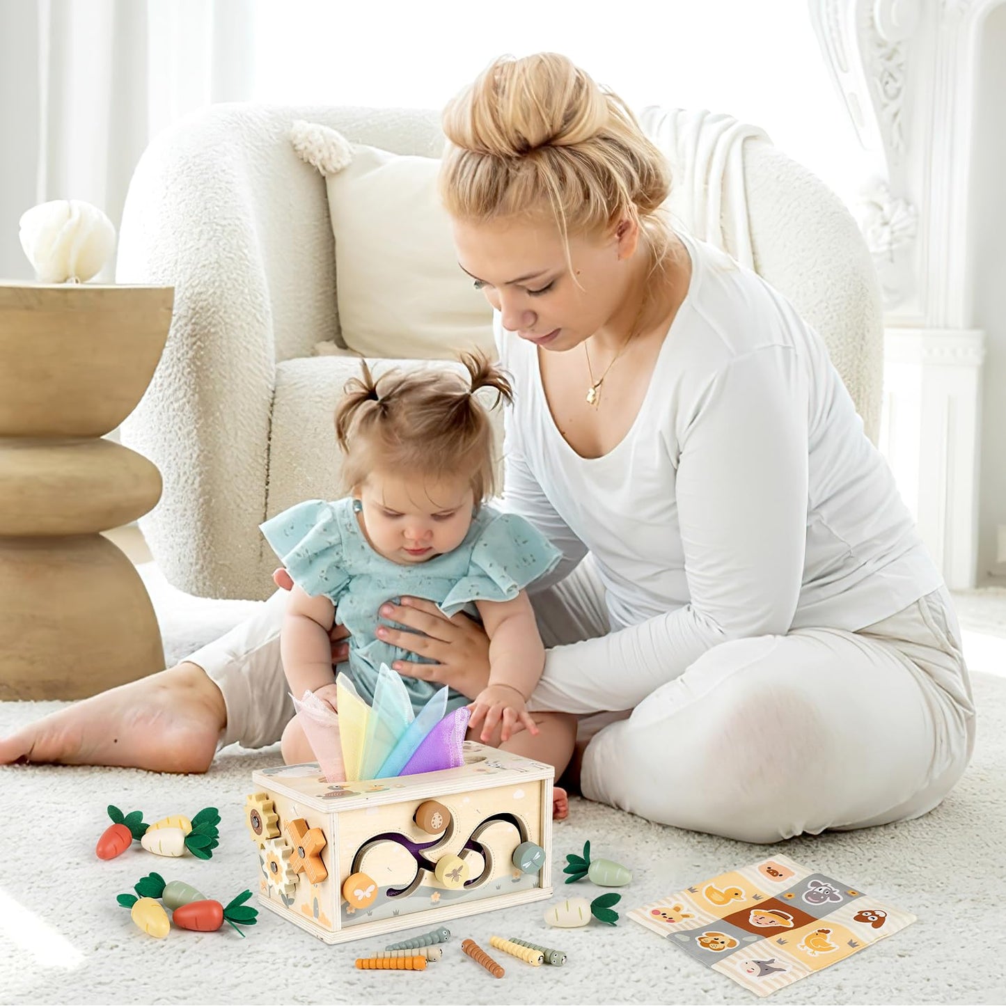 Motorikspielzeug Tücherbox Baby ab 1 Jahr