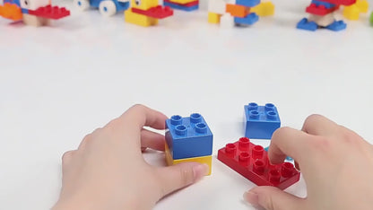 108-teiliges Bausteinset für Kinder – Kompatibel mit allen großen Marken, inkl. Grundplatte, STEM-Spielzeug für jedes Alter